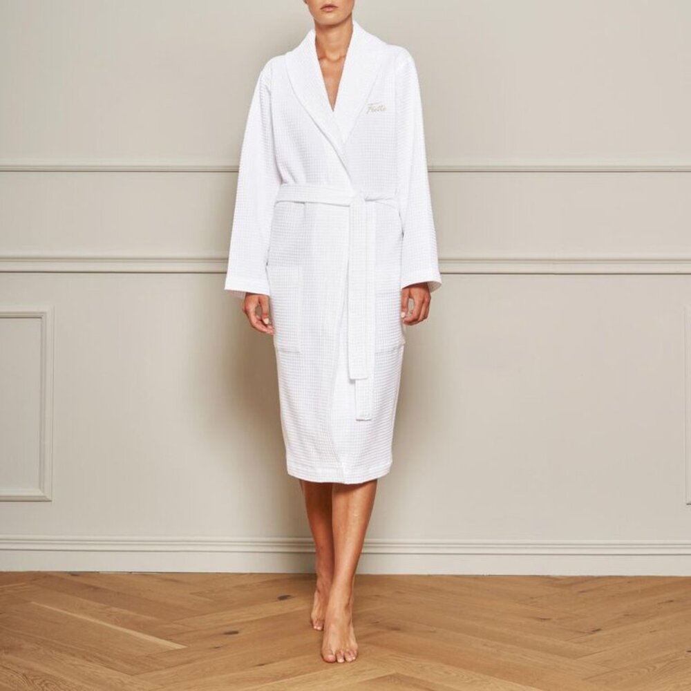 Frette Waffle Unisex Robe, Size M